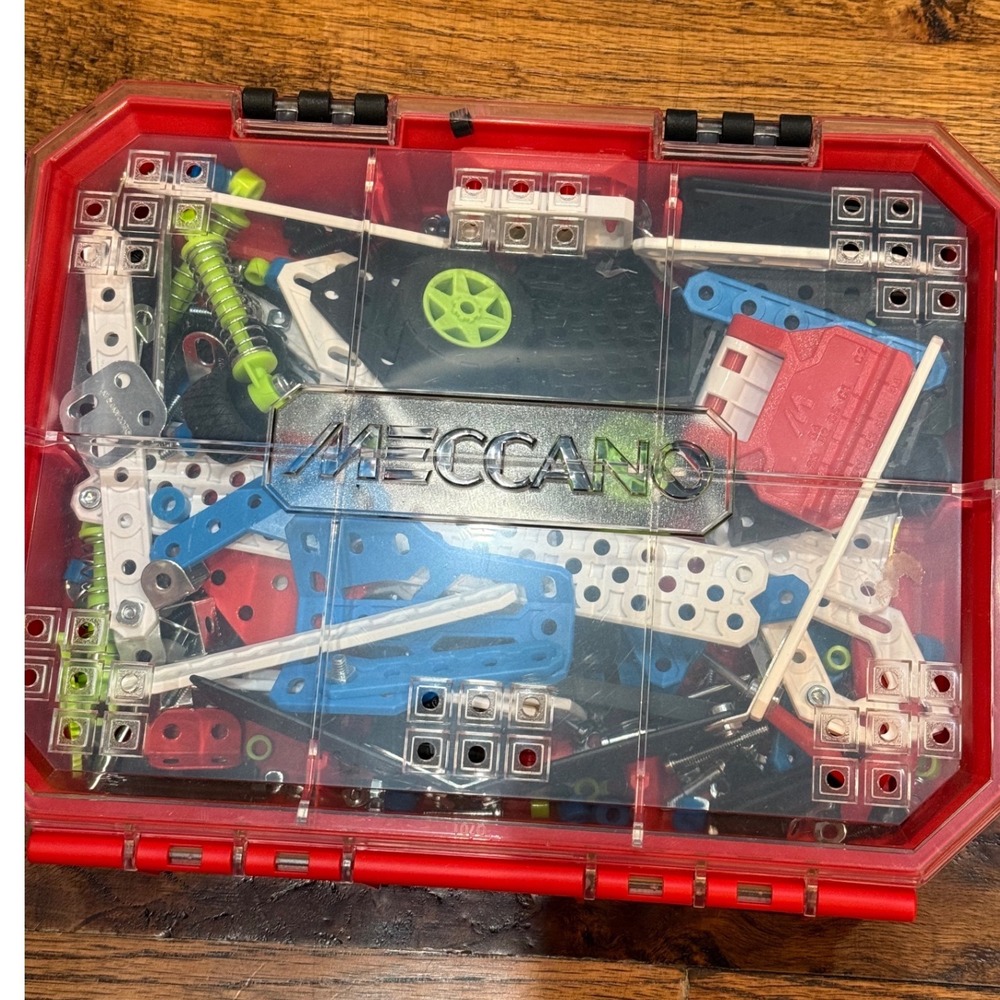 Meccano Spin Master STEM Building Set with Red Storage Case Assorted Pieces